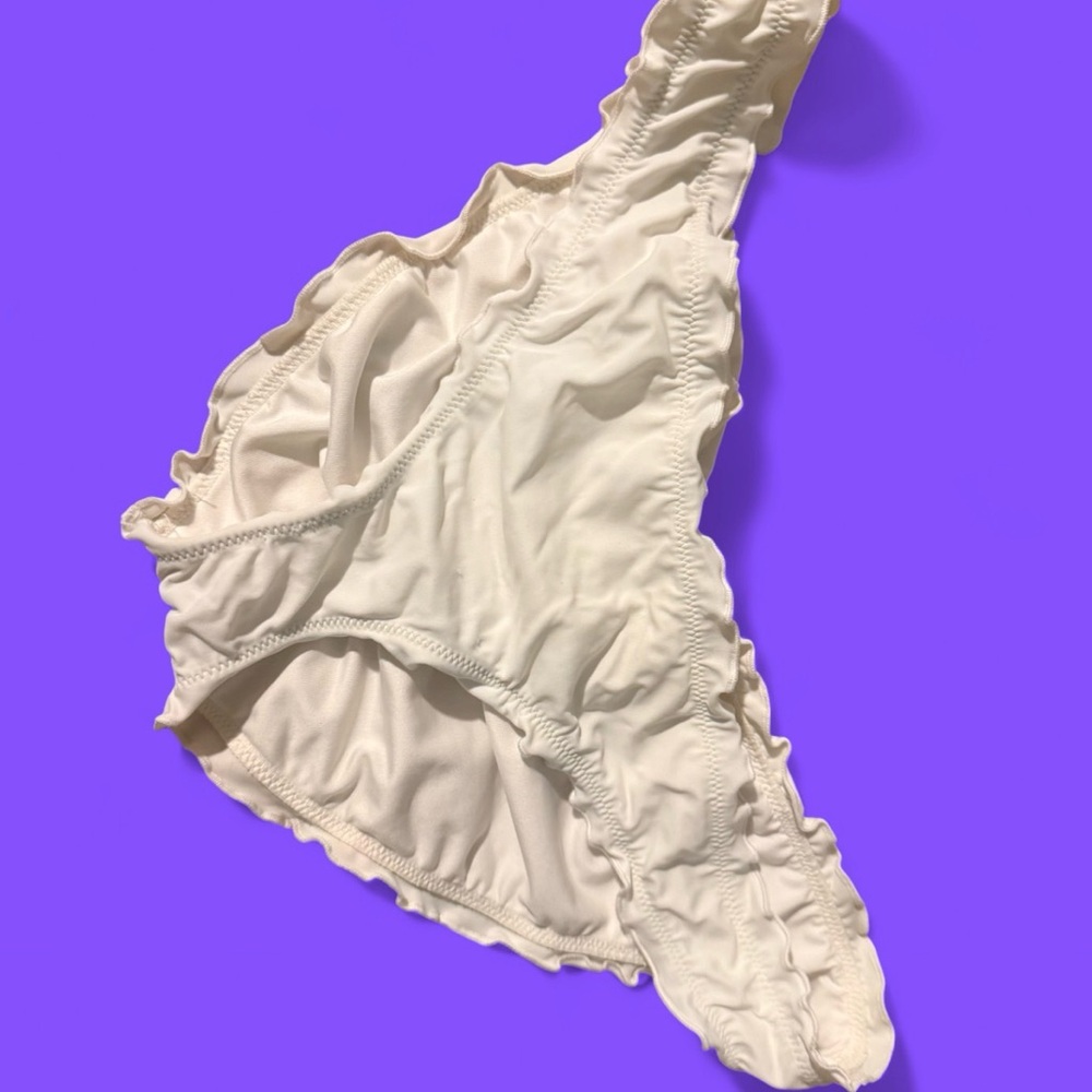 Victoria's Secret Cream Ruffled Swimwear